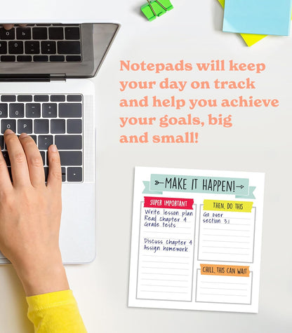 Carson Dellosa Aim High To Do List Notepad―5.75" x 6.25" Paper Stationery, Daily Checklist, Goals, Reminders, Notes, Motivational Organizer (50 sheets)