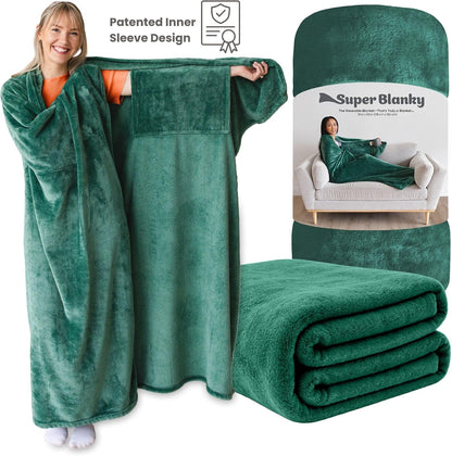 Super Blanky Wearable Blankets for Women & Men, Graduation Day Gift for Her, Cozy Gifts for Women, Wife Birthday Gifts Ideas
