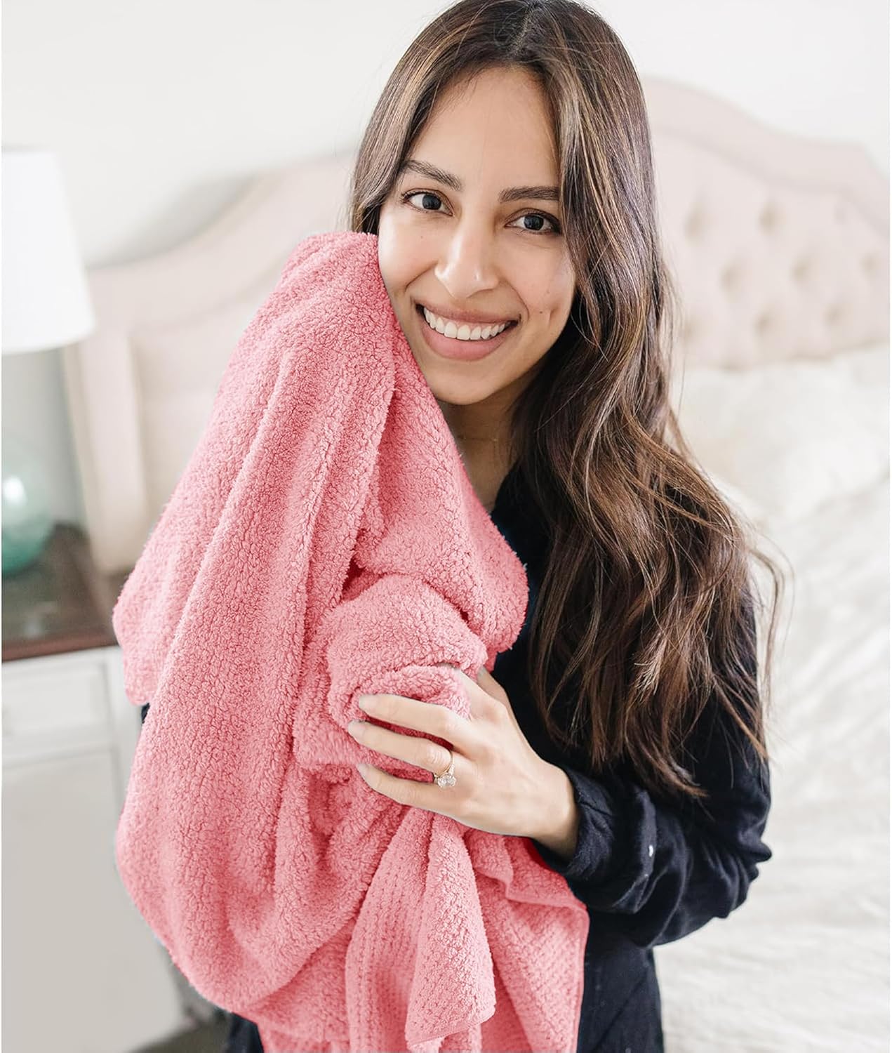 ROLSHOL 2 Packs Large Microfiber Hair Towels for Women, Super Absorbent & Quick Dry Hair Towel Wrap for Curly Hair Long & Short Hair- Anti-Frizz Hair Turbans for Wet Hair - 27.5''*39.4''