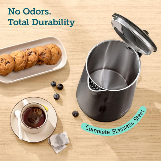 Cosori Stainless Steel Electric Kettle, Plastic-Free Interior, 1.5L, Black