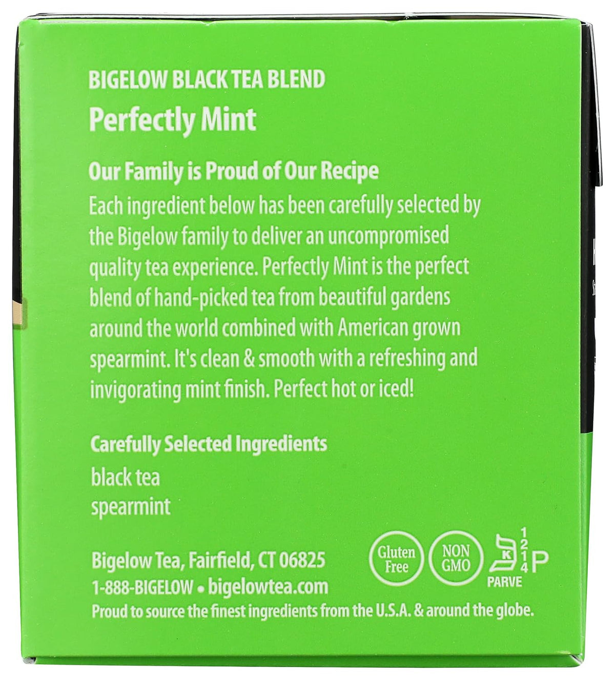 Bigelow Tea Perfectly Mint Black Tea, Caffeinated, 20 Total Tea Bags