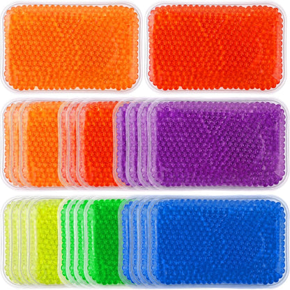 TrelaCo 24 Pcs Gel Bead Ice Pack 4 x 6 Inch Reusable Hot Cold Pack Soft Small Gel Cooling Pad Compress for Sports Swelling, Knee, Shoulder, Foot, Back, Ankle, Neck, Elbow Injuries Wrap Pain Relief