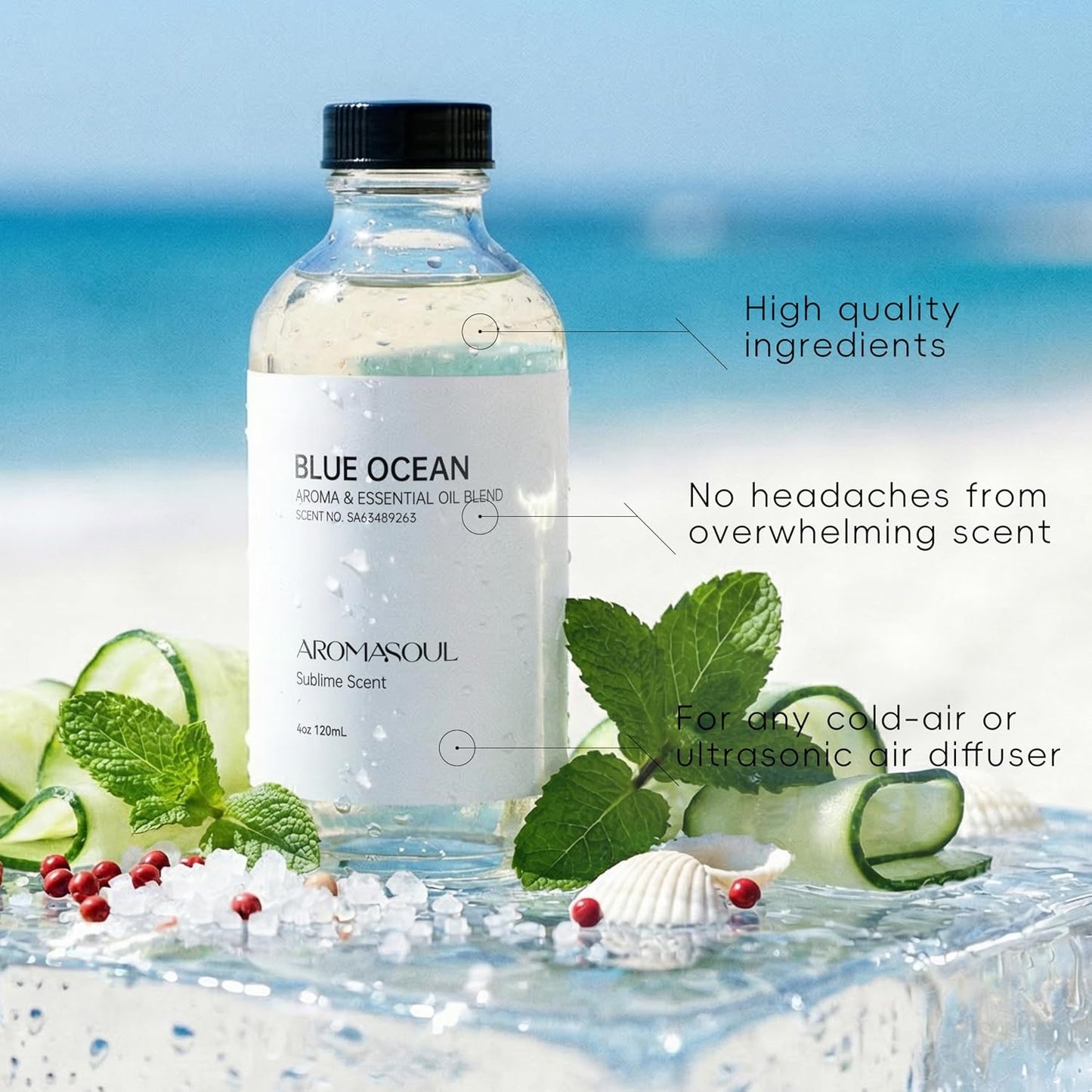Hotel Diffuser Oil Inspired by Ritz-Carlton Scent - Premium Fragrance Oil No. SA61119323 for Ultrasonic and Waterless Diffuser - 120 mL, 4 fl oz