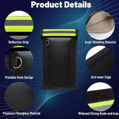 Military Grade Faraday Bags for Phones & Car Keys, Anti-Tracking Anti-Theft Signal Blocking Pouch, Faraday Key Fob Protector