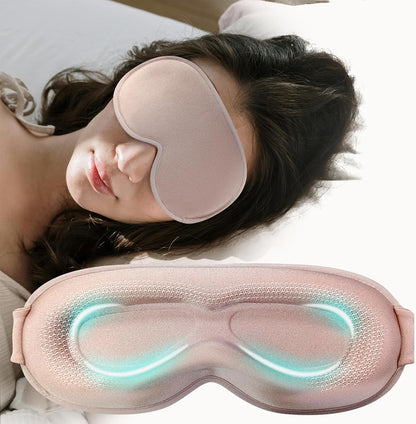 Weighted Eye Mask Cover for Sleeping - Eye Masks for Sleep with Adjustable Strap, Lash Extension Eye Covers for Women Men, 3D Contoured, Plane Travel Essentials, Blindfold for Meditation