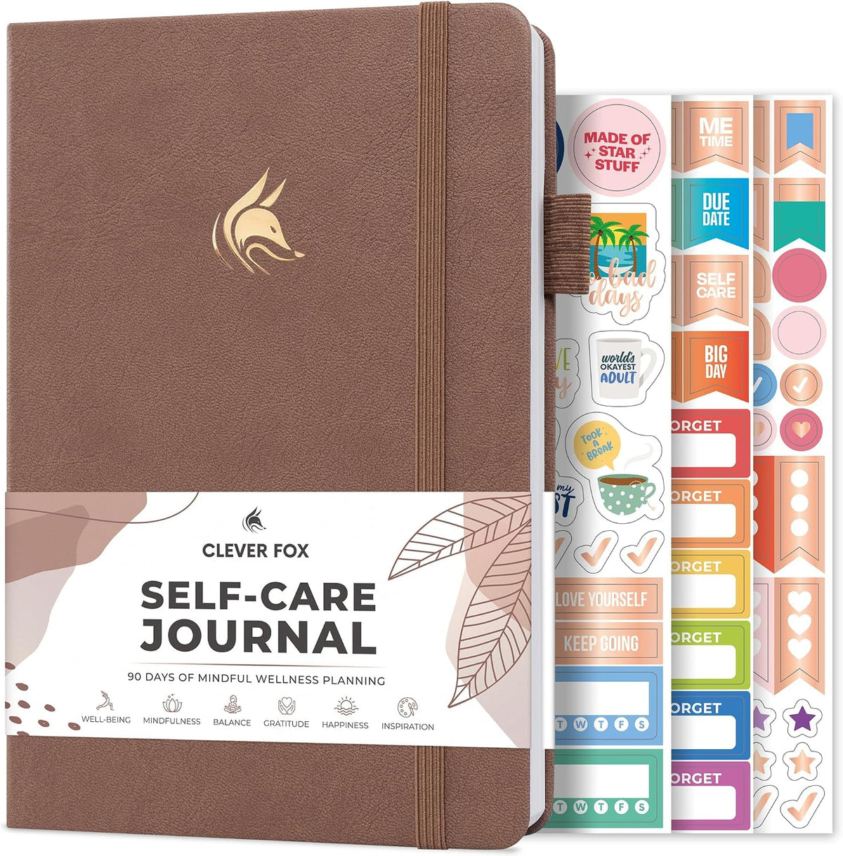 Clever Fox Self-Care Journal for Women, Daily Planner 5.8x8.3 Aquamarine