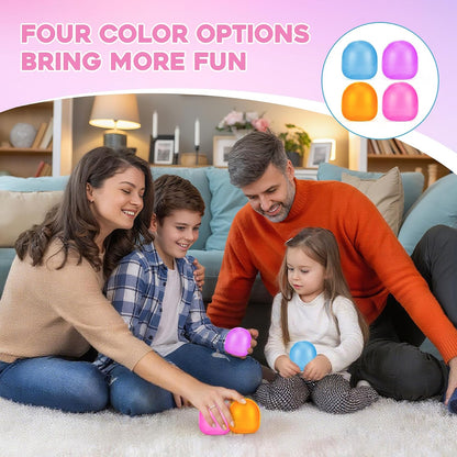 Stress Balls-Gumdrop Squishy Stress for Kids and Adults, Super Solid Squeeze Ball, Sensory for Stress Relief, Birthday, Easter Basket Stuffers and Party Favors (Blue)