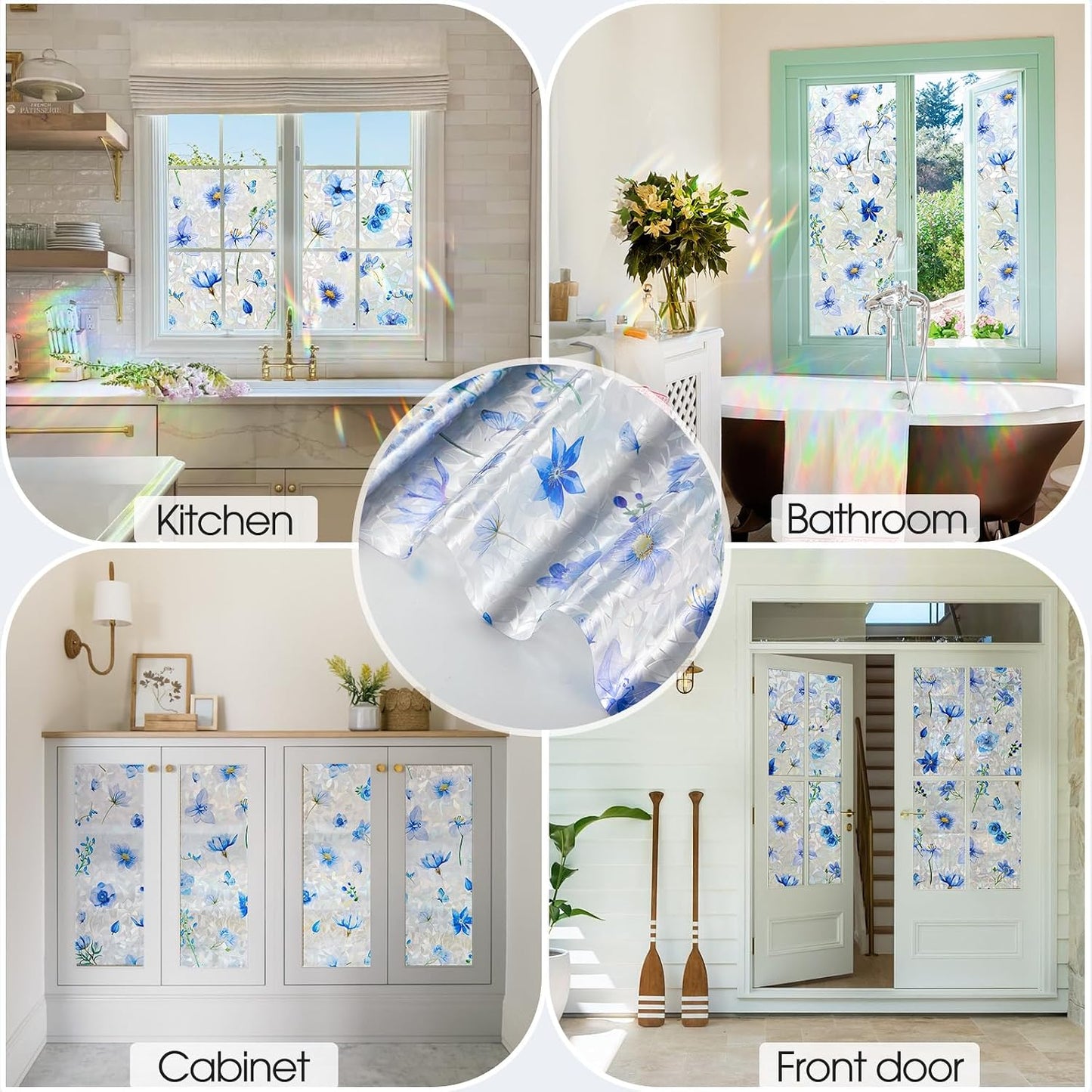 Coavas Blackout Window Privacy Film, Geometric Pattern, 11.8" x 78.7"