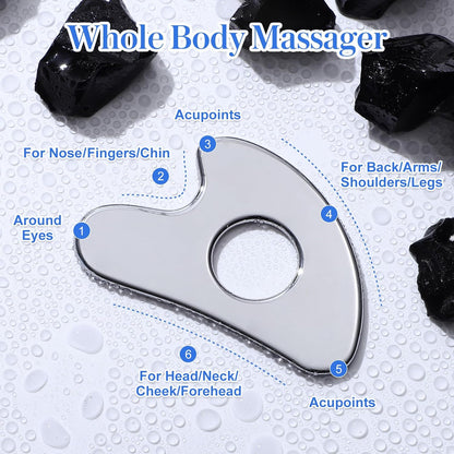 Gua Sha Facial Tools Guasha Tool Gua Sha Jade Stone Manual Massage Sticks for Jawline Sculpting and Puffiness Reducing for Face Body Tensions Reduce Festive Gifts