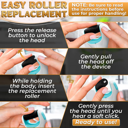 Electric Foot Callus Remover Tool for Dead Skin & Cracked Heels – Battery-Operated Foot Grinder with Replaceable Roller – Pedicure Tools for Feet & Toes – Smooth Feet at Home (Batteries Not Included)