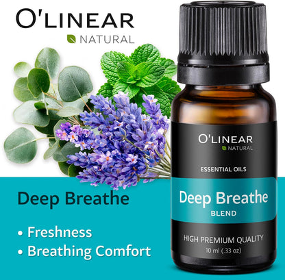 O'linear Essential Oils 6 Blends Set - Perfect for Humidifiers and Diffusers, Aromatherapy Diffuser Oils Scents, Essential Oil Kit for Home Use, Essential Oil Pack with Various Scents
