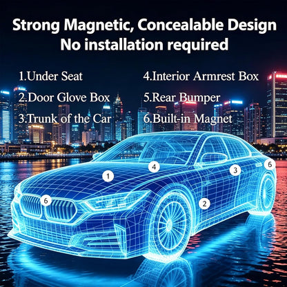 2-Pack Car GPS Tracker, No Monthly Fees, Hidden Vehicle Tracker