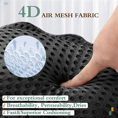 Bath Pillow RUVINCE Ergonomic Luxury Bathtub Pillow with Head,Neck, Shoulder and Back Support, 4D Bath Pillows for tub with 6 Powerful Suction Cups, Fits All Bathtub