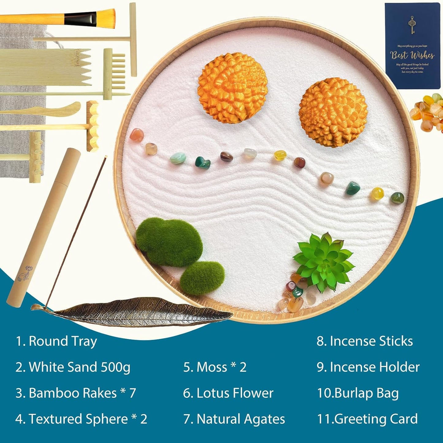 Flamingo Zen Garden for Desk, Pink Sand Art Kit