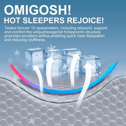 UJPFEO Knee Pillow for Side Sleepers, Leg Pillow for Sciatica, Back, HIPS, Knees, Joints Pain Relief,Pillows for Between Legs While Sleeping Spine Alignment Support & Relieves Pressure
