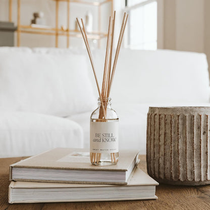 Sweet Water Decor Salt & Sea Reed Diffuser Set - Sea Salt Citrus & Musk Amber Scent Diffuser - Reed Diffusers for Home with Long Lasting Fragrance - Non-Toxic Oil Reed Diffuser - Made in the USA
