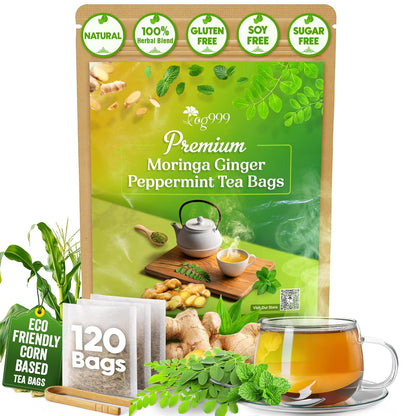 TOG999, 135 Premium Red Rooibos Tea Bags, 100% Natural & Pure from Rooibos Tea Leaves. Loose Leaf Rooibos Herbal Tea. Made with Natural Material Tea Bags. No Sugar, No Caffeine, No Gluten, Vegan.