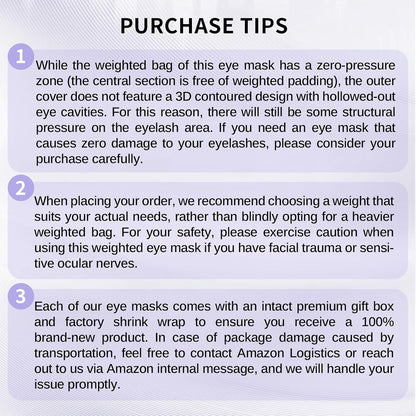 Lyocell Weighted Sleep Eye Mask for Women Men, 5.3oz & 7oz, Cooling, Removable Washable Weighted Bag, Light Blocking Eye Cover, Soft Eye Shade for Travel Essentials, Office Naps, Gift,Purple