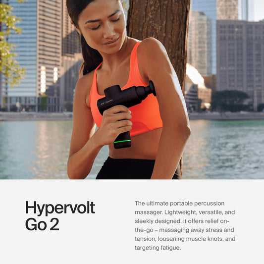 Hyperice Hypervolt Go 2 Handheld Percussion Massage Gun Deep Muscle Tissue