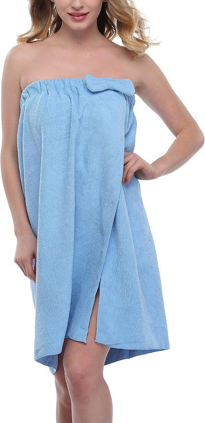 goodmansam Women's Shower Wrap Robes Spa Body Wrap Bathrobe Ultra Absorbent Cover up Towels