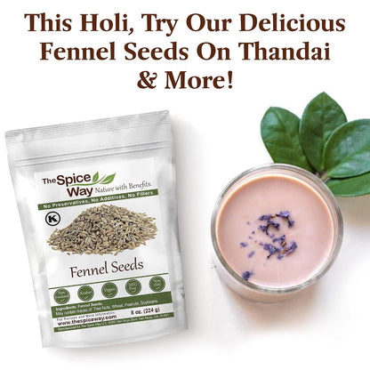 The Spice Way Fennel Seed - bulk whole seeds great for tea and cooking 8 oz