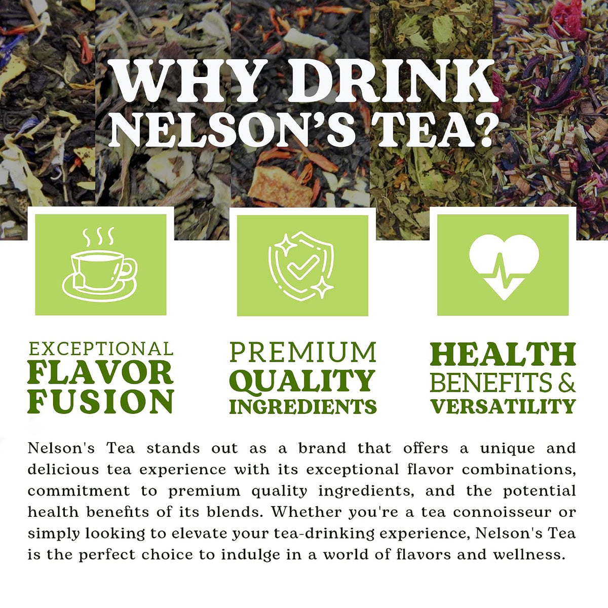 Nelson's Tea Chai Sampler Pack 5 Flavors Variety Loose Leaf Tea, Sample