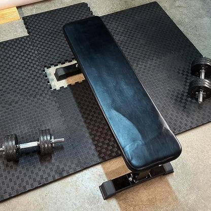 BalanceFrom Puzzle Exercise Mat 1/2" Thick, EVA Interlocking Foam Floor | Tiles for Home Gym, Mat for Home Workout Equipment, Floor Padding for Kids, Black, 24 in x 24 in x 1/2 in, 144 Sq Ft-36 Tiles