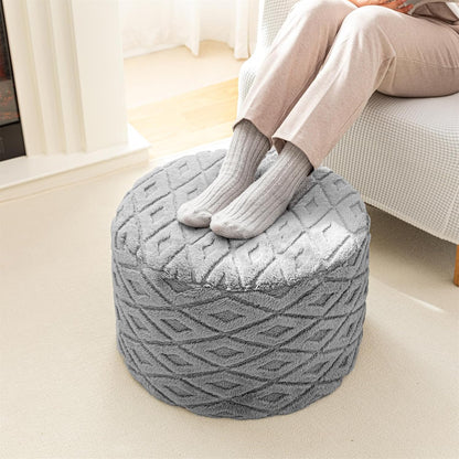 Round Pouf Ottoman 20 x 20 x 14 Inches Boho Poof Home Decor Floor Pouffe Ottoman Foot Rest for Couch Sofa Bean Bag Chairs Living Room Bedroom (Green)