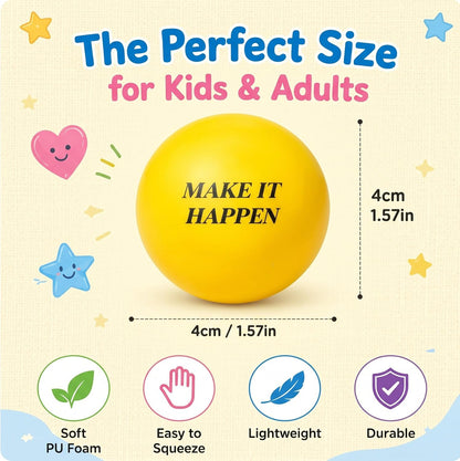 Sotiff 100 Pcs Motivational Balls Bulk for Adults, Ten Colors Inspirational
