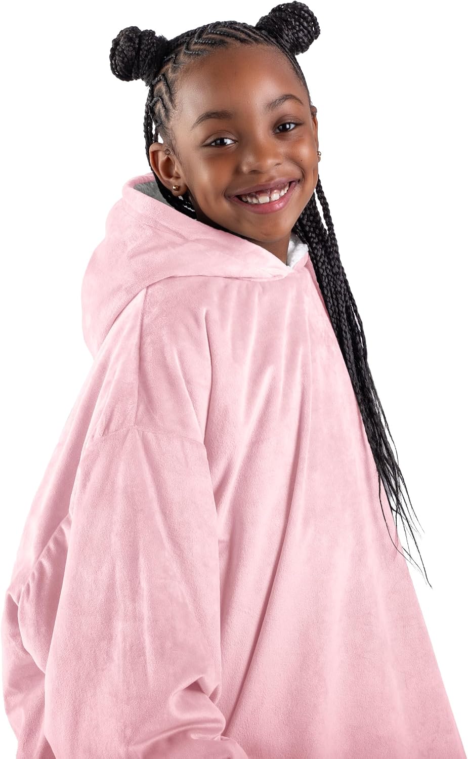Bare Home Wearable Blanket Hoodie - Soft Plush Sherpa - Warm and Cozy - Oversized Wearable Blanket