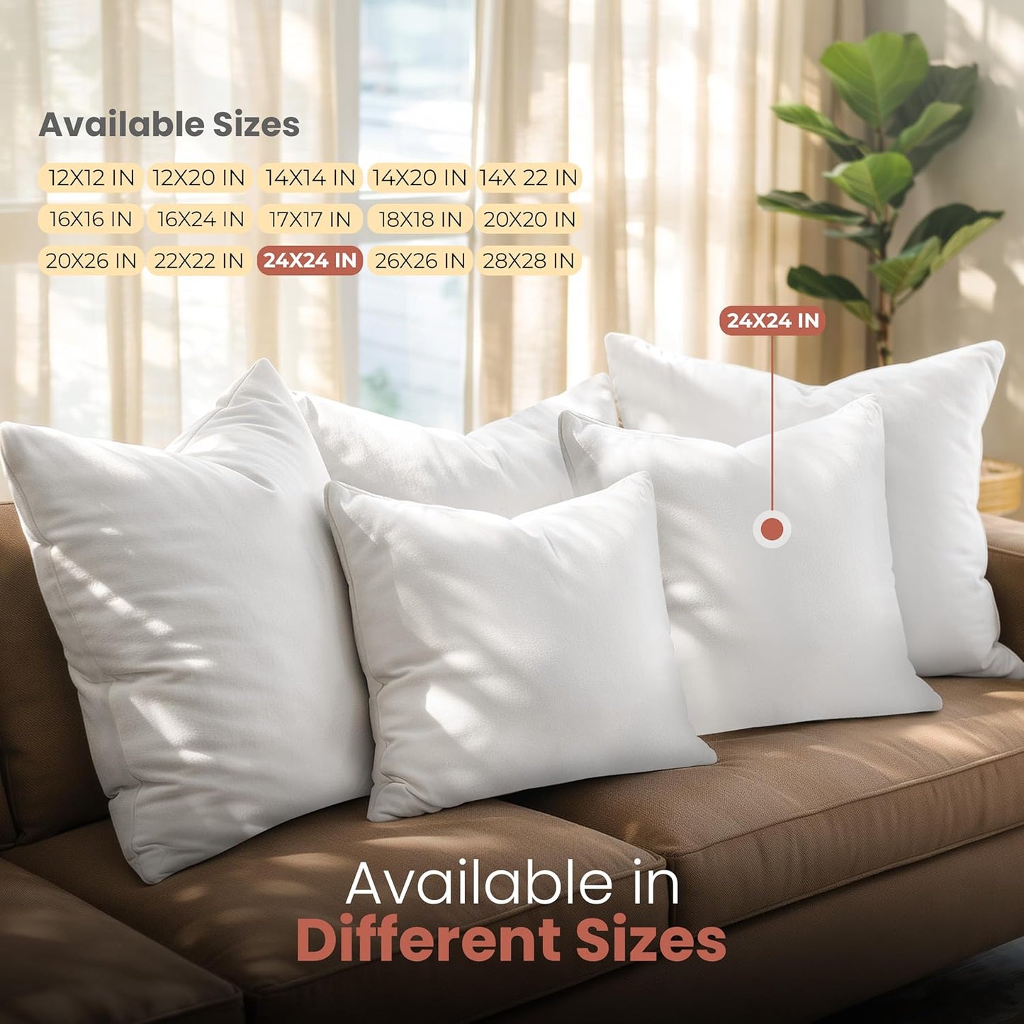 Utopia Bedding 12x20 Pillow Inserts, Set of 2, White – Indoor Decorative Throw Pillows for Bed, Sofa & Couch – Soft, Supportive & Fluffy Cushion Inserts