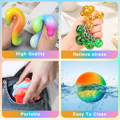 36 Pack Stress Balls, Squishy Balls, Squishy Fidget Stress Relief