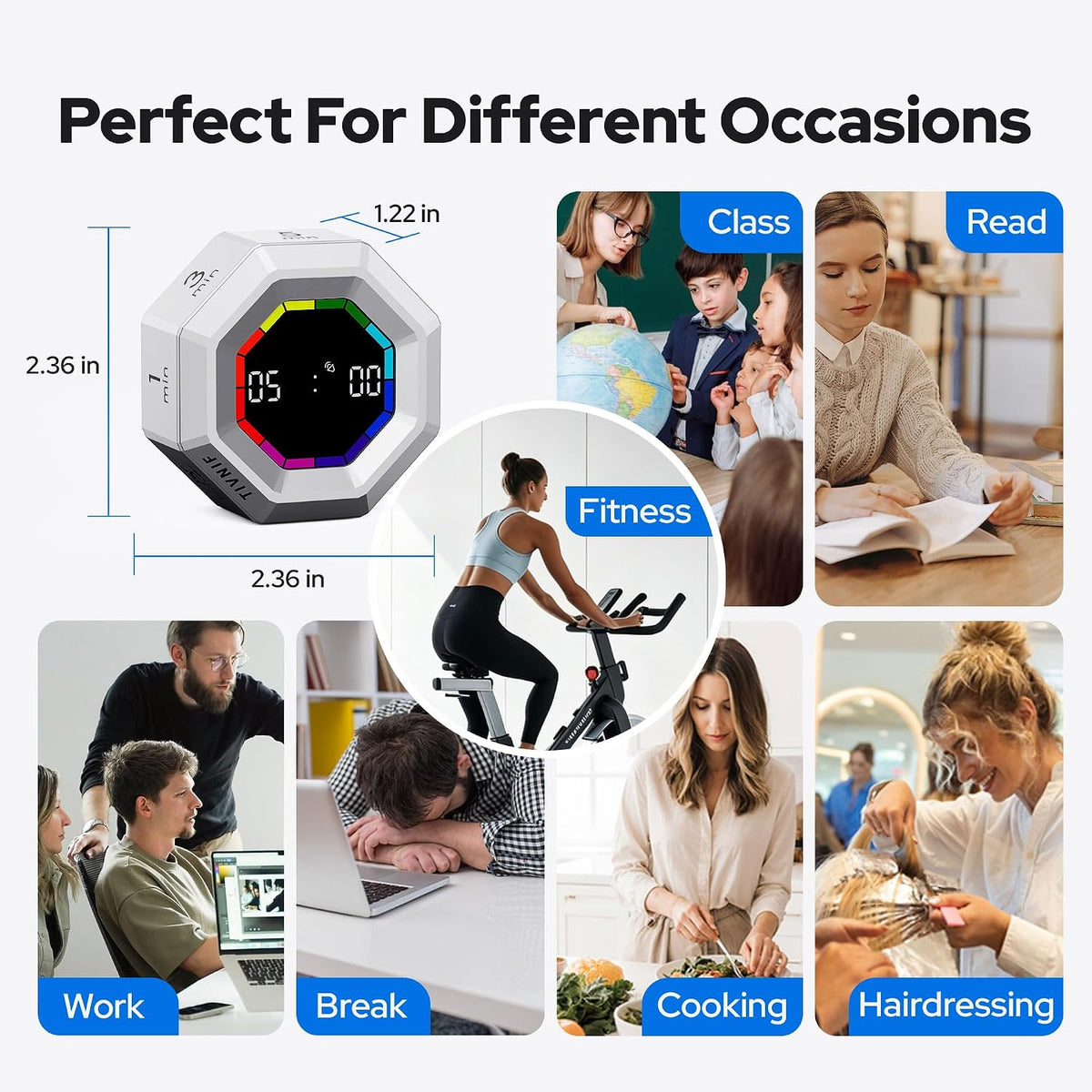 Visual Timer for Kids Kitchen Timer Pomodoro Magnetic Visual Countdown