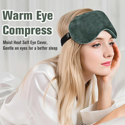 BeHoomi Cooling & Heated Eye Mask, Weighted Eye Mask for Sleeping, Purple