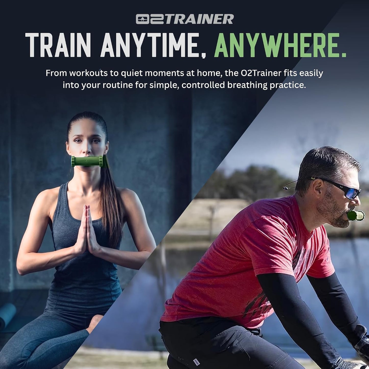 O2Trainer Breathing Muscle Training Device | Lung Power & Endurance Tool for Athletes, Singers & High-Altitude Performance | Diaphragmatic Respiratory Trainer | 16 Resistance Caps