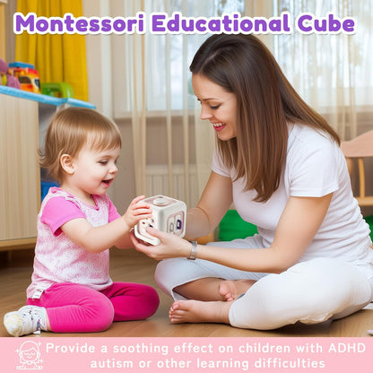 SOCBTNSO Busy Cube Toy for 1 Year Old Boy, Montessori Toys for 1+ Year Old, Travel Toys for Toddlers 1-3, Learning Fine Motor Skills| 1st Birthday Gifts 6 9 12 Months Baby