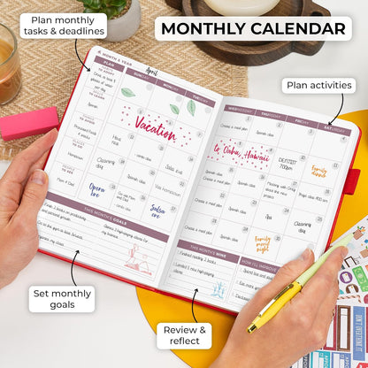Clever Fox Planner 2nd Edition – Colorful Weekly & Monthly Goal Planner, Time Management & Productivity Organizer, Undated, A5 (Dark Teal)