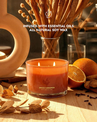 96NORTH Luxury Vanilla Soy Candles | Large 3 Wick Jar Candle | Up to 50 Hours Burning Time | 100% Natural Soy Wax | Relaxing Aromatherapy Aesthetic Candle | Housewarming Gift for Men and Women