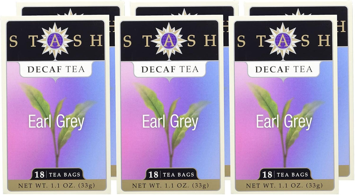 STASH Decaf Earl Grey Black Tea, 108 Bags (6 Boxes of 18), Decaffeinated