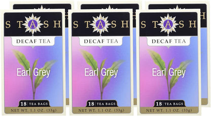 STASH Decaf Earl Grey Black Tea, 108 Bags (6 Boxes of 18), Decaffeinated
