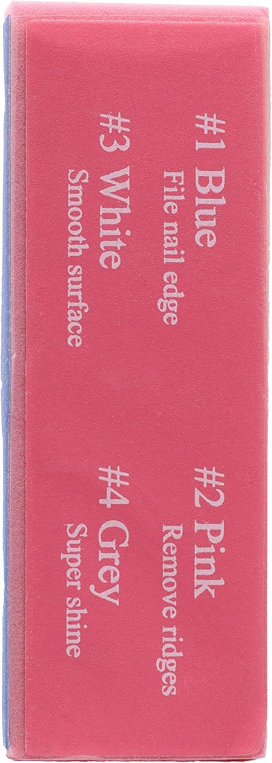 Tropical Shine Mini 4 Way Nail Buffer Block – Buffers and Files for Shaping Smoothing Polishing, Shine Finishing Tool for Natural Acrylic Nails, Professional At Home Use, 2 Pack