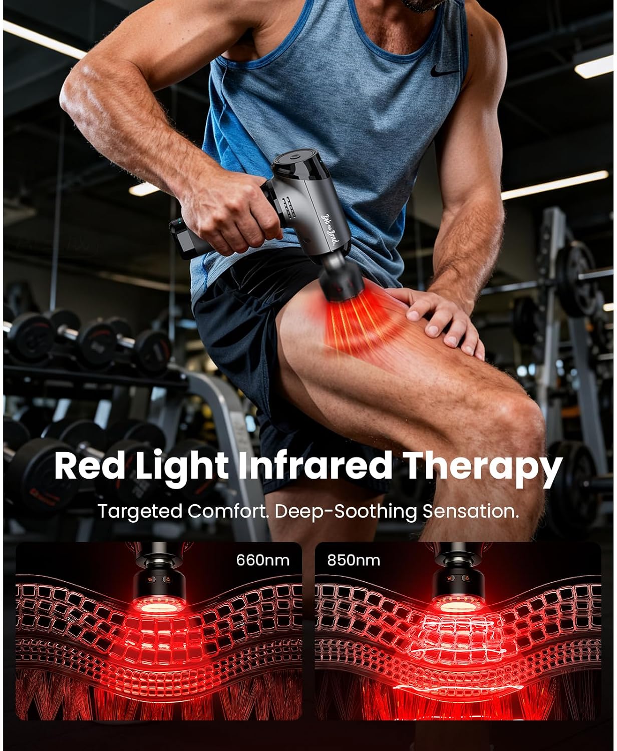BOB AND BRAD T2 Pro Massage Gun with Heat and Cold, Deep Tissue Percussion Massager Gun for Pain Relief, Muscle Massager, Electric Back Massagers for Professional Athletes Runner
