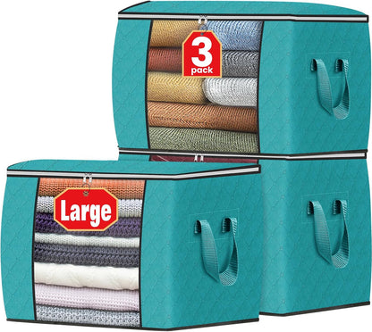 Fab totes Storage Bags for Clothes Blanket Storage Bins with Lids