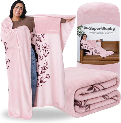 Super Blanky Wearable Blankets for Women & Men, Graduation Day Gift for Her, Cozy Gifts for Women, Wife Birthday Gifts Ideas
