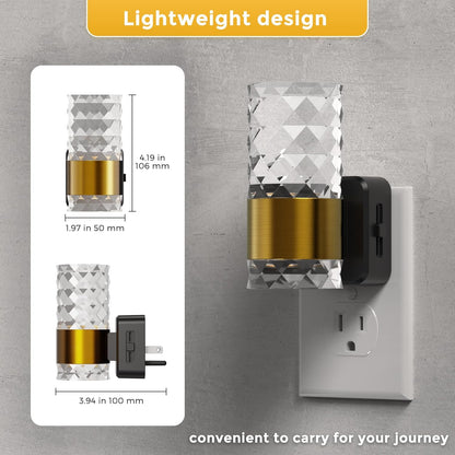 L LOHAS LED Night Lights Plug into wall, Amber Night Light with Adjustable Brightness, Plug in NightLight with Auto Light Sensor, Wall Sconce-Style Design Night Light for Bathroom,Hallway, 2 Pack