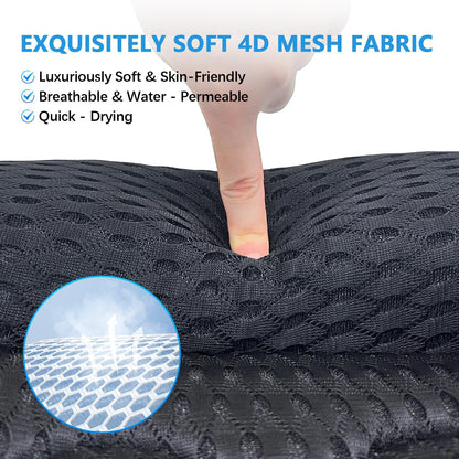 REEZEIVI Bath Pillows for Tub,Bath Pillow with 6 Non-Slip Suction Cups,Soft 4D Mesh Fabric,Bathtub Pillows for Tub Neck and Back Support,Extra Thick Luxury Bathtub Pillows,Grey