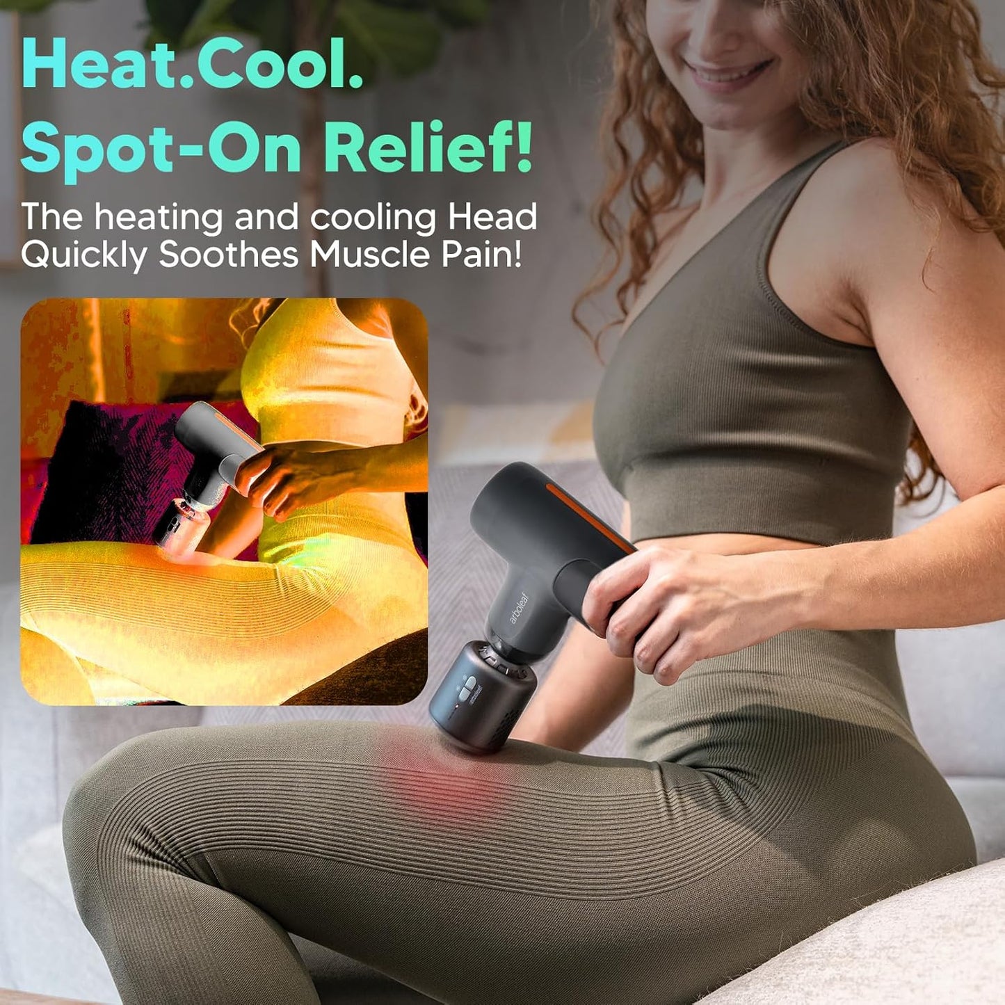 arboleaf Mini Massage Gun Deep Tissue, Percussion Muscle Massager for Back Pain Relief, Portable Small Travel Size, Quiet Massager, Gifts for Woman Man