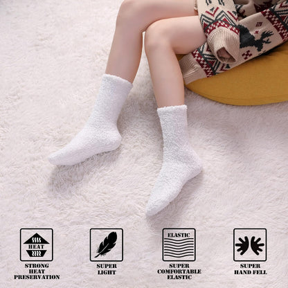FNOVCO Non Slip Socks for Women Winter Warm Cozy Fuzzy Slipper Socks Soft Fluffy Hospital Socks with Grips