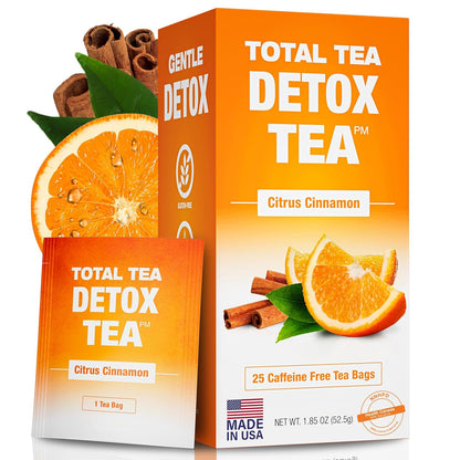 Total Tea Slimming Detox Caffeine Free Chamomile Hibiscus Ginger Root