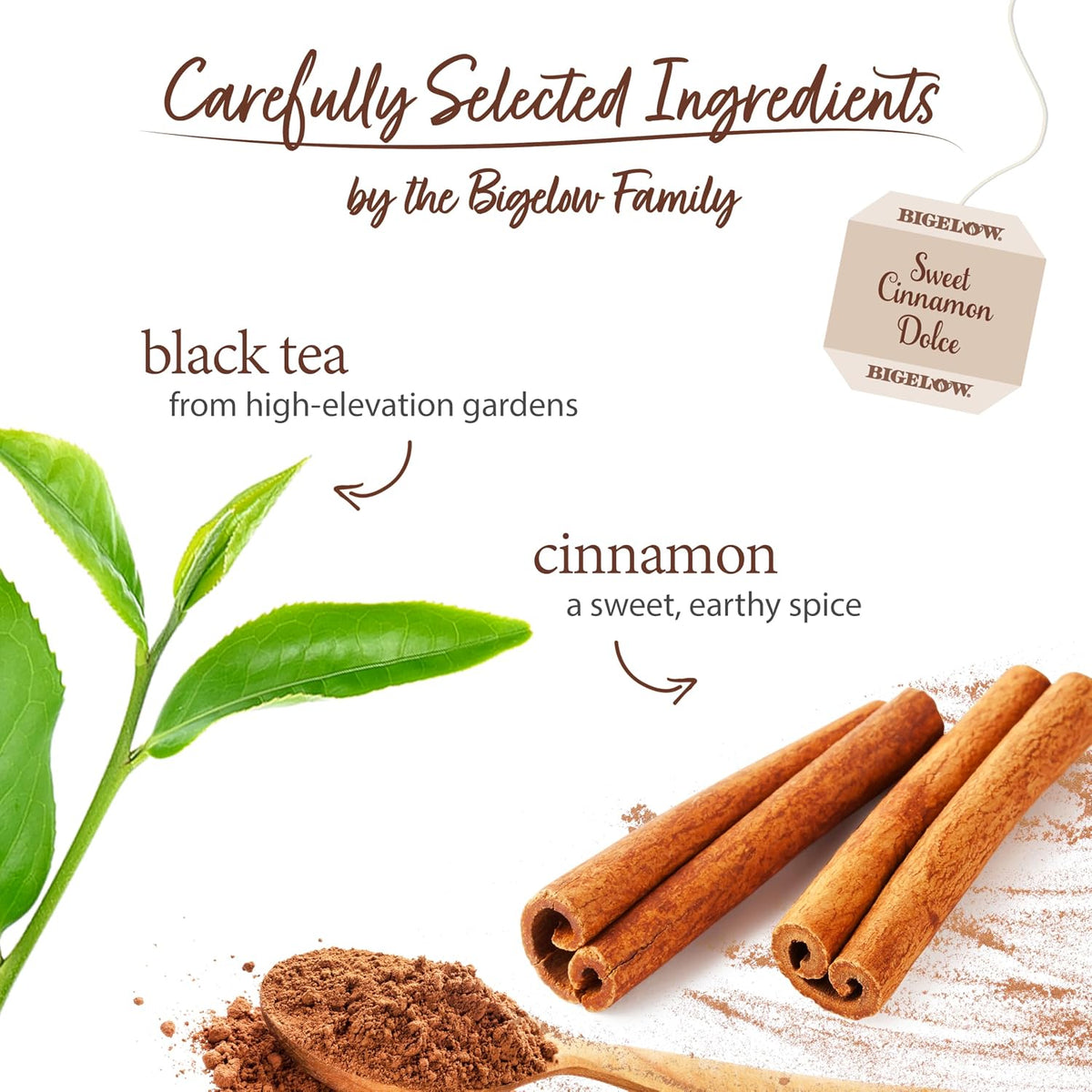 Bigelow Tea Hot Cinnamon Black Tea, 18 Count (Pack of 6)